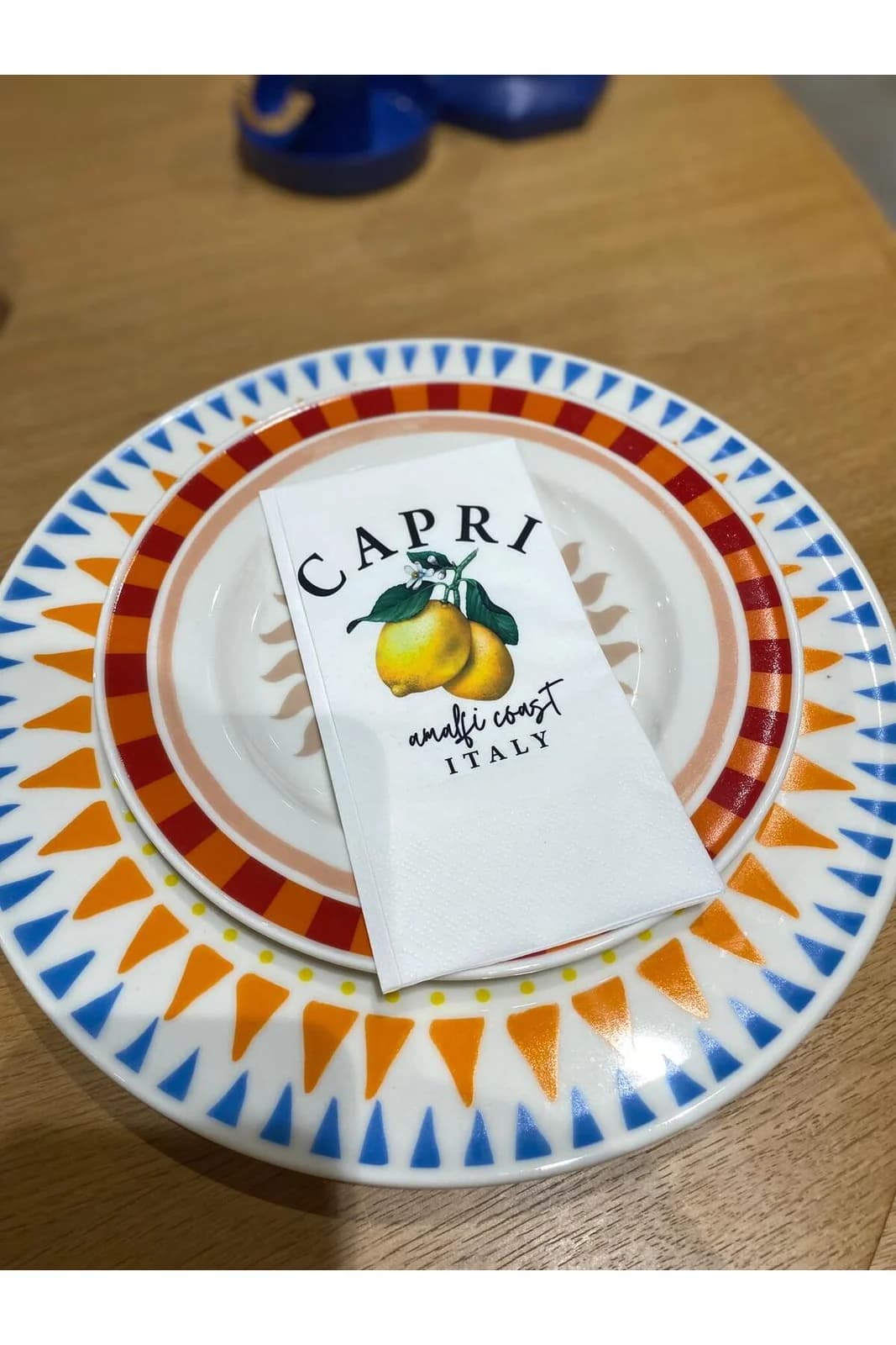 Capri Limon Desenli Baskılı Misafir Sunum Peçete 15'li - 33x33cm